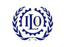 Representing logo of ILO