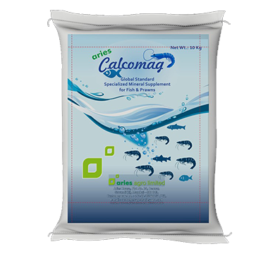 Aries Calcomag specialized mineral supplement for aquaculture.